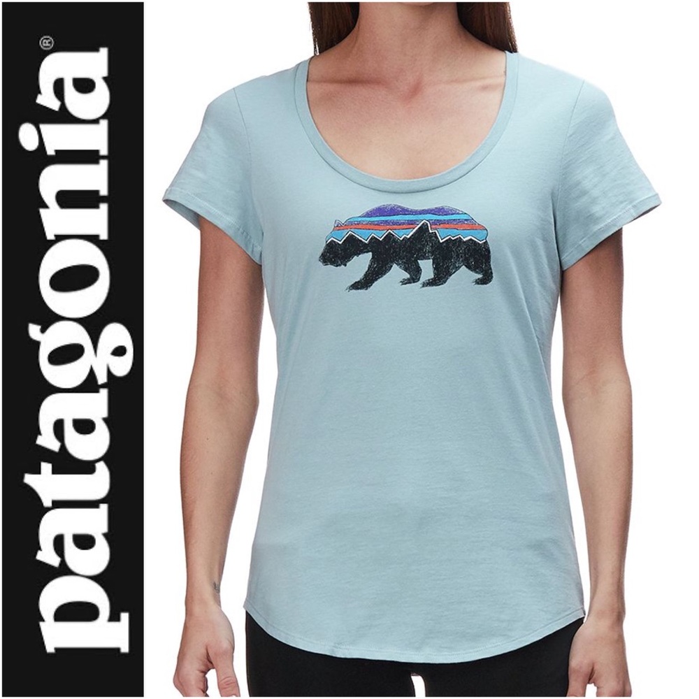 3/$20❄️ Patagonia Scoop Tee Bear Logo Size Small